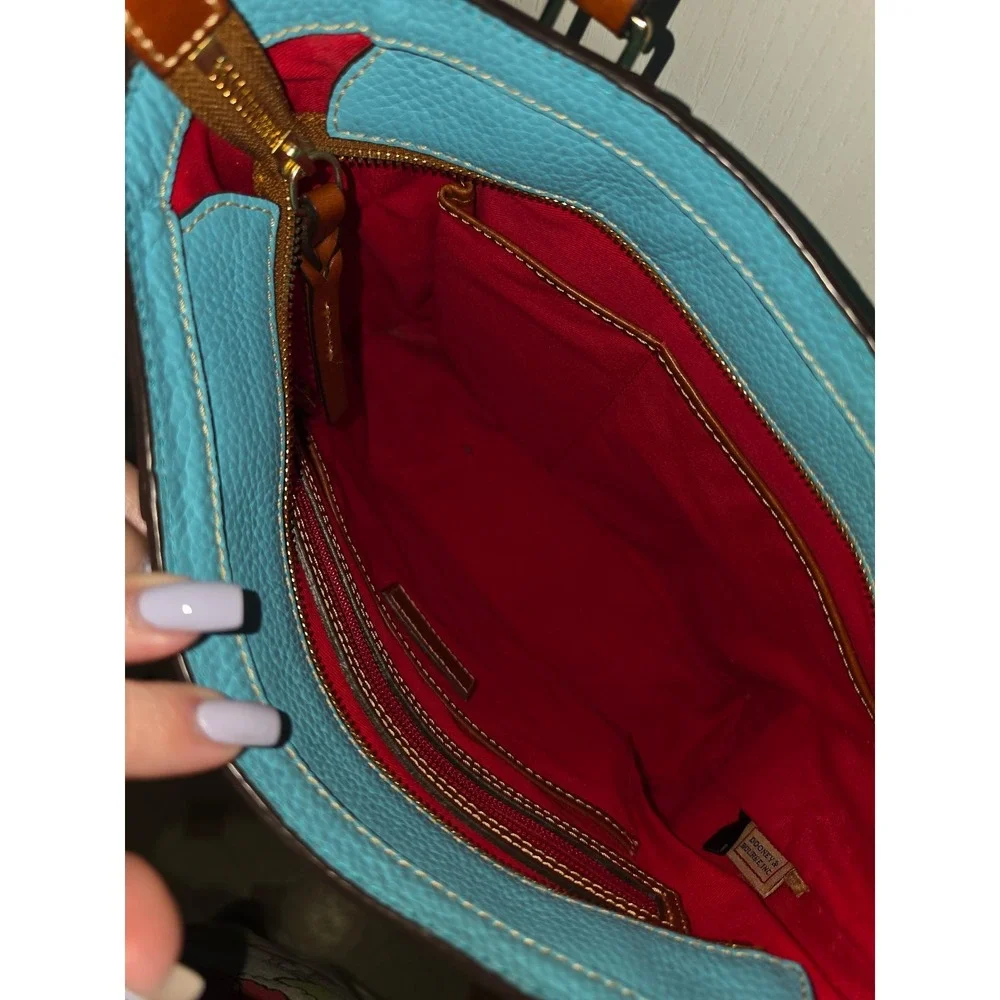 Dooney &‎ Bourke Pebble Grain Small Lexington Tote in Caribbean Blue.
